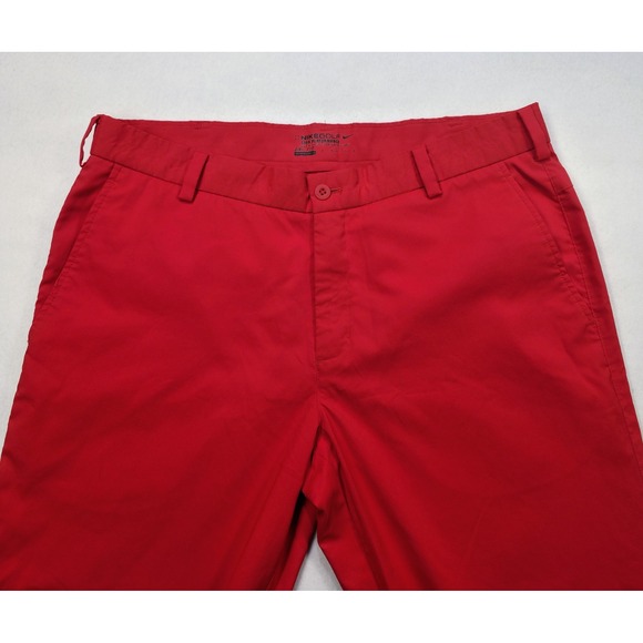 Nike Golf Tour Performance Pants 35x30 Neon Red Flap Pockets Stretch LIMITED USE - Picture 4 of 10